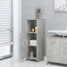 vidaXL Betonszürke forgácslap fürdőszobaszekrény 30 x 30 x 95 cm fürdőszoba bútor