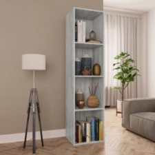 vidaXL Betonszürke forgácslap könyv-/TV-szekrény 36 x 30 x 143 cm bútor
