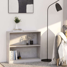 vidaXL betonszürke forgácslap könyvespolc 80 x 24 x 75 cm bútor