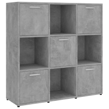 vidaXL betonszürke forgácslap könyvszekrény 90 x 30 x 90 cm (802934) bútor