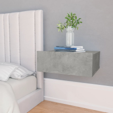 vidaXL Betonszürke forgácslap úszó éjjeliszekrény 40 x 30 x 15 cm bútor