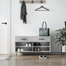 vidaXL betonszürke műfa cipőpolc 102 x 35 x 55 cm bútor