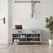 vidaXL betonszürke műfa cipőpolc 102 x 35 x 55 cm bútor