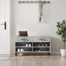 vidaXL betonszürke műfa cipőpolc 102 x 35 x 55 cm bútor