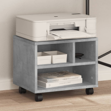vidaXL Betonszürke nyomtatóállvány kerekekkel 41 x 32 x 34,5 cm irattároló szekrény