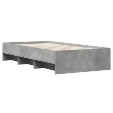 vidaXL betonszürke szerelt fa ágykeret 100 x 200 cm (3295670) ágy és ágykellék