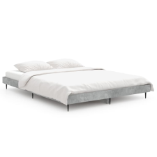 vidaXL betonszürke szerelt fa ágykeret 140x190 cm (832281) ágy és ágykellék