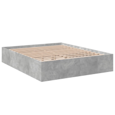 vidaXL betonszürke szerelt fa ágykeret 150 x 200 cm (3281010) ágy és ágykellék