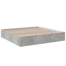 vidaXL betonszürke szerelt fa ágykeret 180 x 200 cm (3280996) ágy és ágykellék