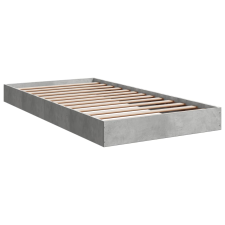 vidaXL betonszürke szerelt fa ágykeret 90 x 190 cm (842073) ágy és ágykellék