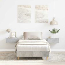 vidaXL betonszürke szerelt fa ágykeret matrac nélkül 75 x 190 cm ágy és ágykellék