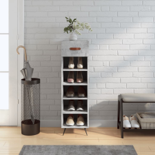 vidaXL betonszürke szerelt fa cipősszekrény 30 x 35 x 105 cm bútor