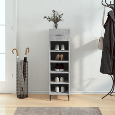 vidaXL Betonszürke szerelt fa cipősszekrény 30 x 35 x 105 cm bútor