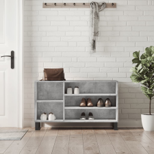 vidaXL betonszürke szerelt fa cipőszekrény 102x36x60 cm bútor