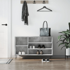 vidaXL betonszürke szerelt fa cipőszekrény 102x36x60 cm bútor