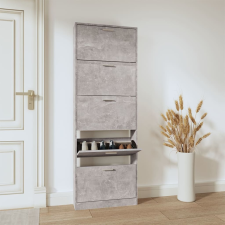 vidaXL betonszürke szerelt fa cipőszekrény 59 x 17 x 169 cm bútor