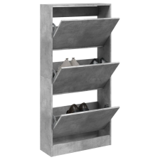 vidaXL betonszürke szerelt fa cipőszekrény 60 x 21 x 125,5 cm bútor