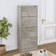 vidaXL betonszürke szerelt fa cipőszekrény 63x24x147 cm bútor