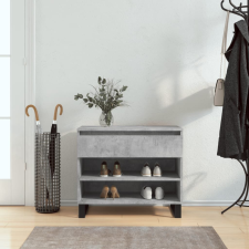 vidaXL betonszürke szerelt fa cipőszekrény 70x36x60 cm bútor