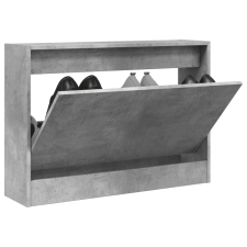 vidaXL betonszürke szerelt fa cipőszekrény 80 x 21 x 57 cm bútor