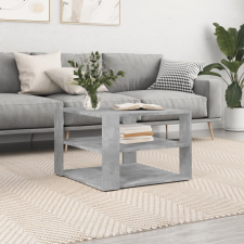 vidaXL betonszürke szerelt fa dohányzóasztal 59,5 x 59,5 x 40 cm bútor