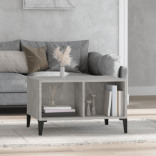vidaXL betonszürke szerelt fa dohányzóasztal 60 x 50 x 36,5 cm bútor