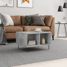 vidaXL betonszürke szerelt fa dohányzóasztal 60 x 50 x 36,5 cm bútor