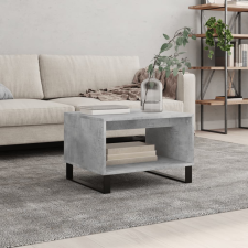 vidaXL betonszürke szerelt fa dohányzóasztal 60 x 50 x 40 cm bútor
