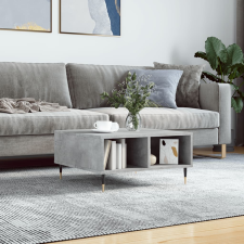 vidaXL betonszürke szerelt fa dohányzóasztal 60 x 60 x 30 cm bútor