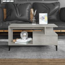 vidaXL betonszürke szerelt fa dohányzóasztal 90x49x45 cm bútor
