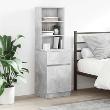 vidaXL betonszürke szerelt fa éjjeliszekrény 39x35x125 cm bútor