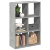 vidaXL betonszürke szerelt fa elválasztó könyvespolc 69,5x29x103,5 cm