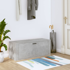 vidaXL betonszürke szerelt fa fali cipőszekrény 100x35x38 cm bútor
