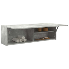 vidaXL betonszürke szerelt fa fali fürdőszobaszekrény 100x25x30 cm fürdőszoba bútor