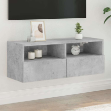 vidaXL betonszürke szerelt fa fali TV-szekrény 80 x 30 x 30 cm bútor