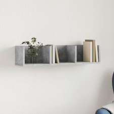 vidaXL betonszürke szerelt fa faliszekrény 75x18x16,5 cm bútor
