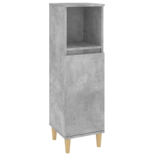 vidaXL betonszürke szerelt fa fürdőszobaszekrény 30 x 30 x 100 cm (819808) fürdőszoba bútor