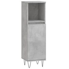 vidaXL betonszürke szerelt fa fürdőszobaszekrény 30 x 30 x 100 cm (831560) fürdőszoba bútor