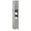 vidaXL betonszürke szerelt fa fürdőszobaszekrény 30 x 30 x 190 cm