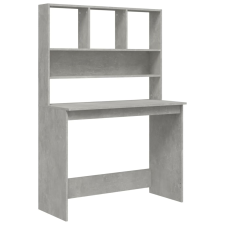 vidaXL betonszürke szerelt fa íróasztal polcokkal 102 x 45 x 148 cm (823004) bútor