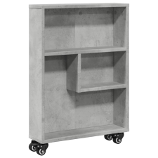 vidaXL betonszürke szerelt fa keskeny tárolókocsi 48 x 13 x 68 cm (855226) bútor