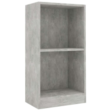vidaXL betonszürke szerelt fa könyvespolc 40x24x75 cm (800823) bútor