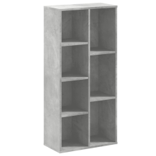 vidaXL betonszürke szerelt fa könyvespolc 50x25x105 cm (852792) bútor