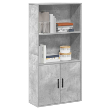 vidaXL betonszürke szerelt fa könyvespolc 60x24x120 cm bútor