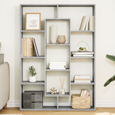 vidaXL betonszürke szerelt fa könyvszekrény 102 x 29 x 143 cm bútor
