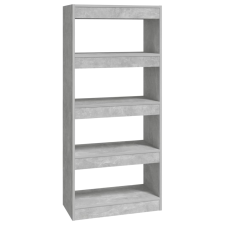 vidaXL betonszürke szerelt fa könyvszekrény/térelválasztó 60x30x135 cm (811668) bútor