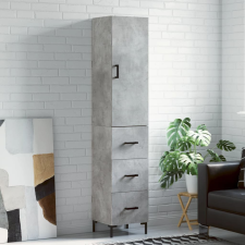 vidaXL betonszürke szerelt fa magasszekrény 34,5x34x180 cm bútor