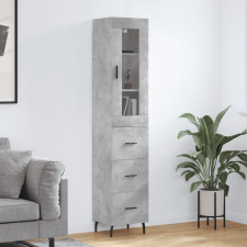 vidaXL betonszürke szerelt fa magasszekrény 34,5x34x180 cm bútor
