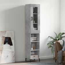 vidaXL betonszürke szerelt fa magasszekrény 34,5x34x180 cm bútor