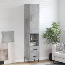 vidaXL betonszürke szerelt fa magasszekrény 34,5x34x180 cm bútor